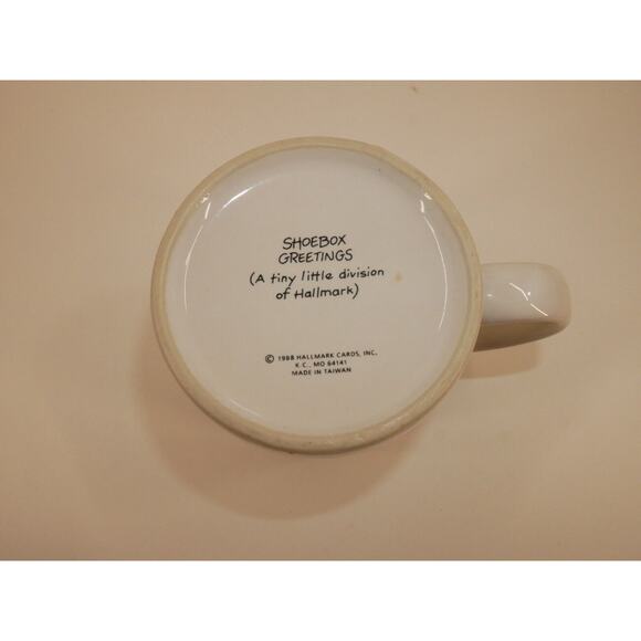 1988 Funny Shoebox Greetings Coffee Mug Cup Woman Dieting Appearance Warthog - Picture 7 of 9